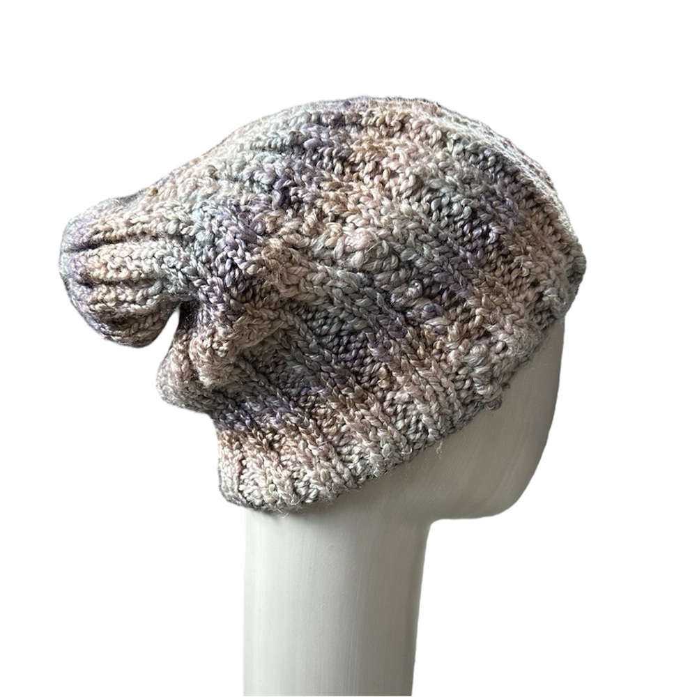 Multicolor Hand Knit Slouchy Winter Hat